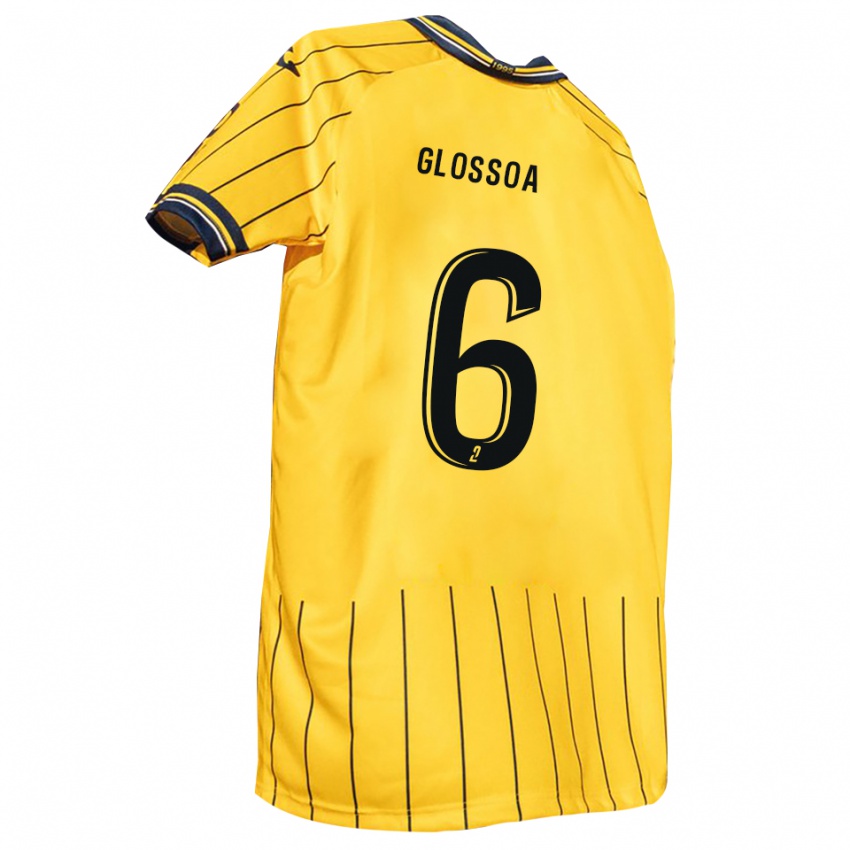 גברים Neil Glossoa #6 צהוב כחול נייבי ג'רזי ביתית 2025/26 חולצה קצרה