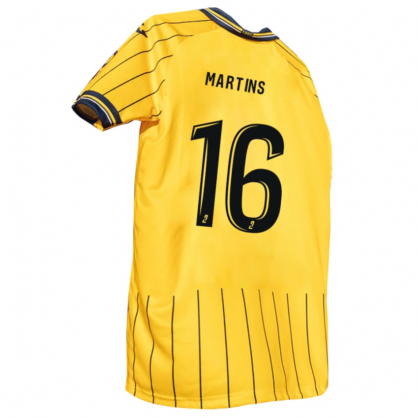 גברים Timéo Martins #16 צהוב כחול נייבי ג'רזי ביתית 2025/26 חולצה קצרה