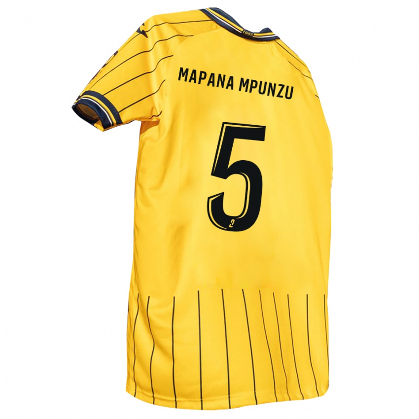 גברים Jojo Mapana Mpunzu #5 צהוב כחול נייבי ג'רזי ביתית 2025/26 חולצה קצרה