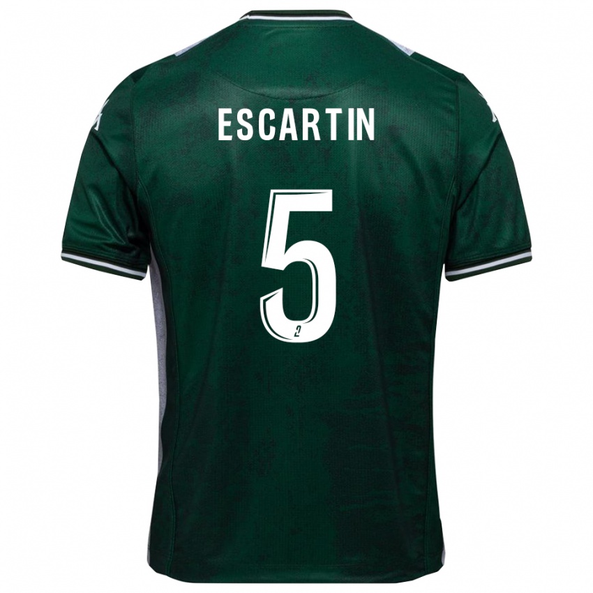 גברים חוסואה אסקרטין #5 ירוק לבן ג'רזי ביתית 2025/26 חולצה קצרה