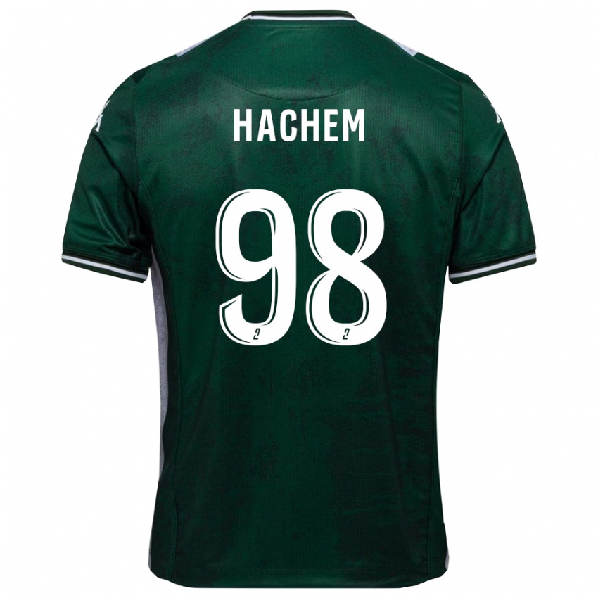 גברים ריאד האשם #98 ירוק לבן ג'רזי ביתית 2025/26 חולצה קצרה