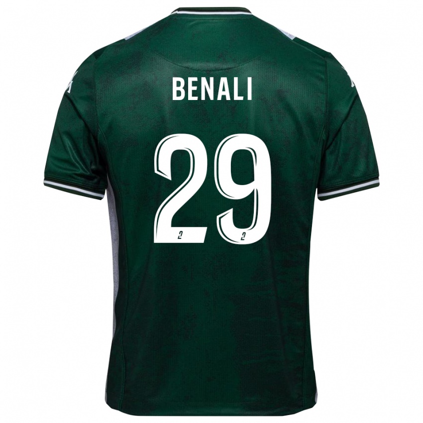 גברים הסן בנאלי #29 ירוק לבן ג'רזי ביתית 2025/26 חולצה קצרה