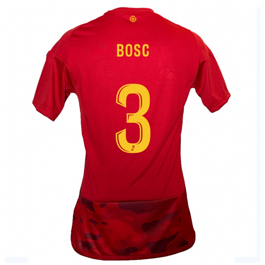 גברים Tom Bosc #3 אדום צהוב ג'רזי ביתית 2025/26 חולצה קצרה