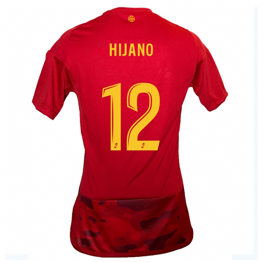 גברים Noa Hijano #12 אדום צהוב ג'רזי ביתית 2025/26 חולצה קצרה