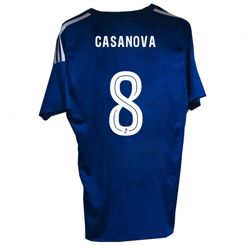 גברים Nicolas Casanova #8 כחול לבן ג'רזי ביתית 2025/26 חולצה קצרה