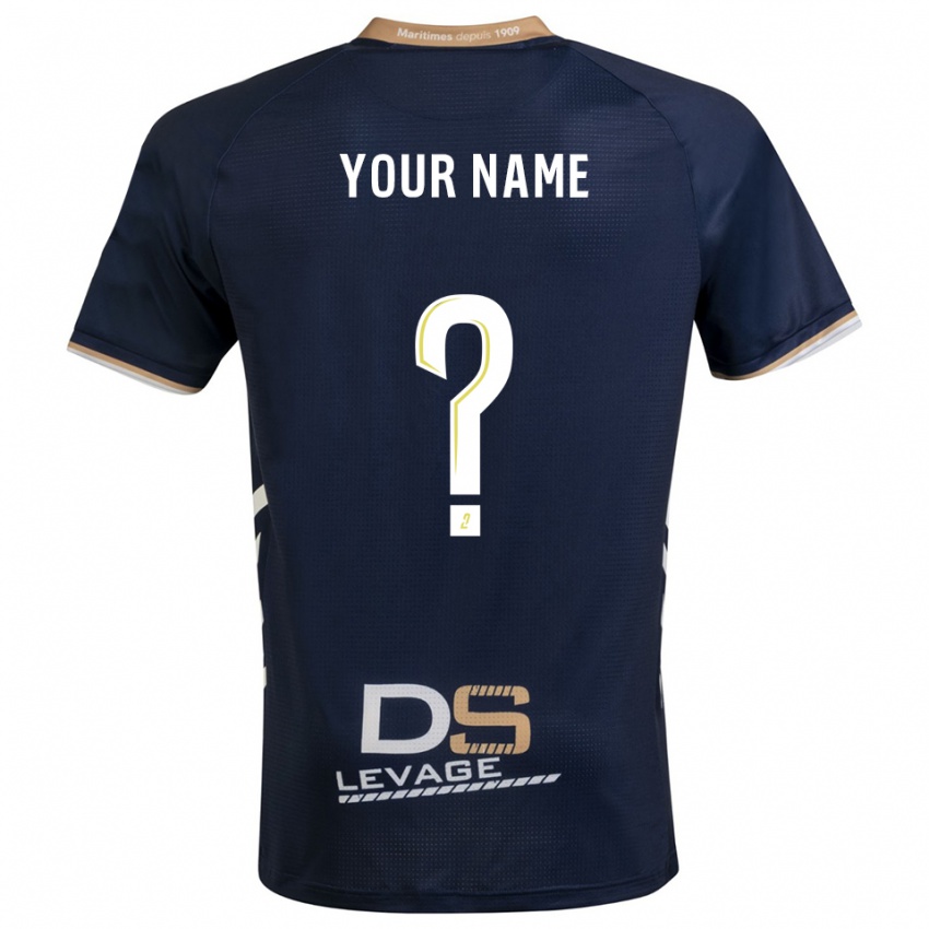 גברים השם שלך #0 כחול נייבי זהב ג'רזי ביתית 2025/26 חולצה קצרה