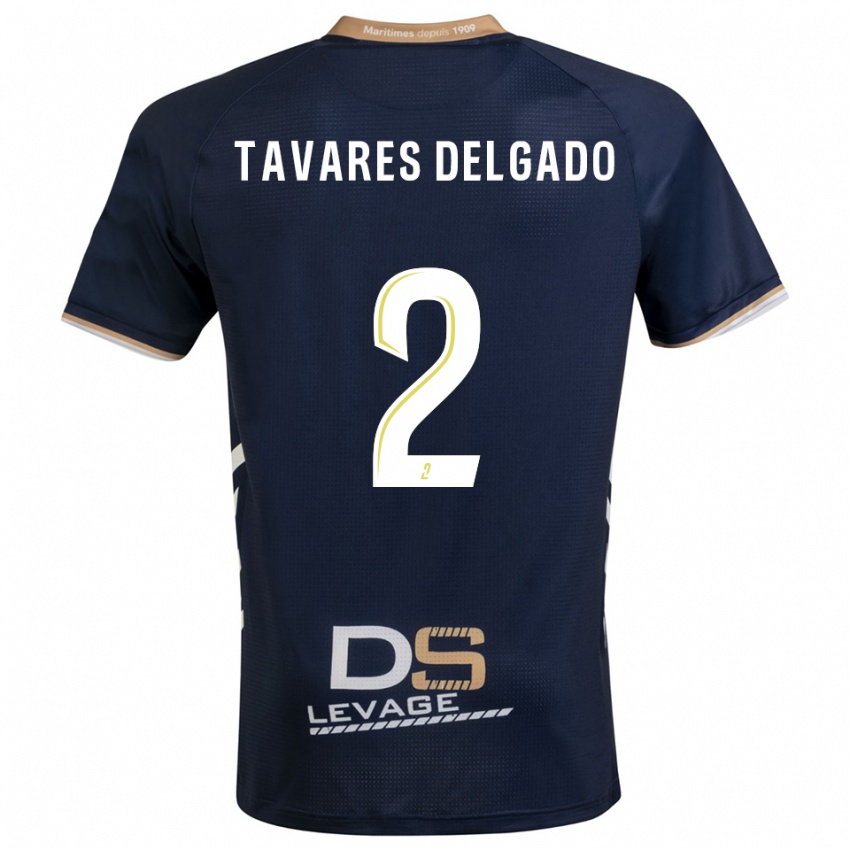 גברים Rony Tavares Delgado #2 כחול נייבי זהב ג'רזי ביתית 2025/26 חולצה קצרה