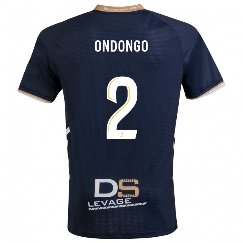 גברים Brayane Ondongo #2 כחול נייבי זהב ג'רזי ביתית 2025/26 חולצה קצרה