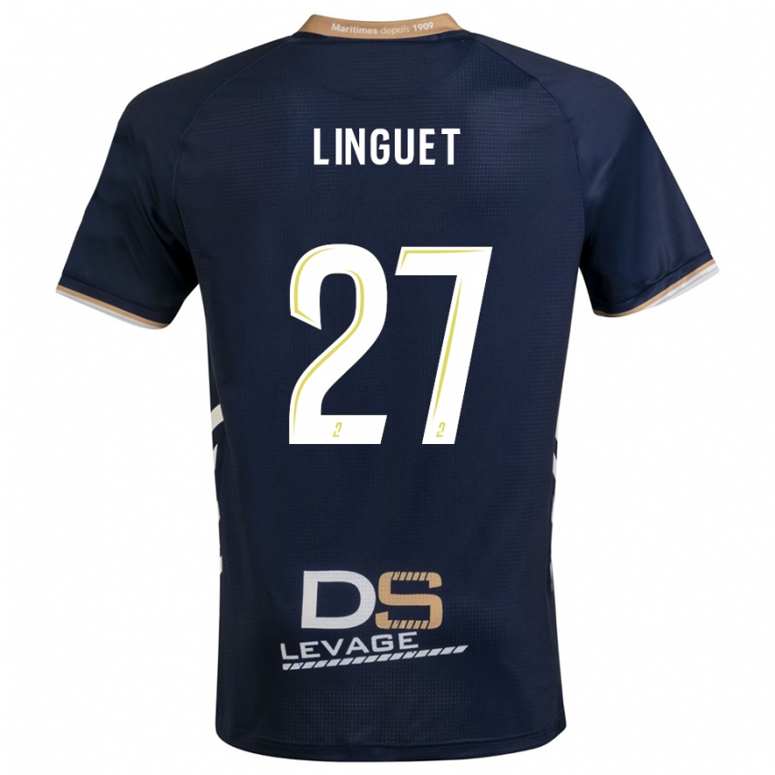 גברים אלאן לינגה #27 כחול נייבי זהב ג'רזי ביתית 2025/26 חולצה קצרה