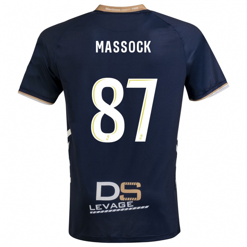 גברים ת׳נה מאסוק #87 כחול נייבי זהב ג'רזי ביתית 2025/26 חולצה קצרה