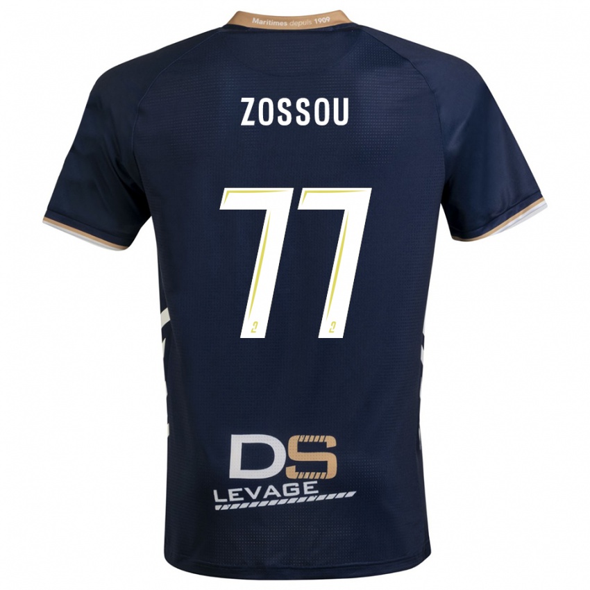 גברים Aristide Zossou #77 כחול נייבי זהב ג'רזי ביתית 2025/26 חולצה קצרה