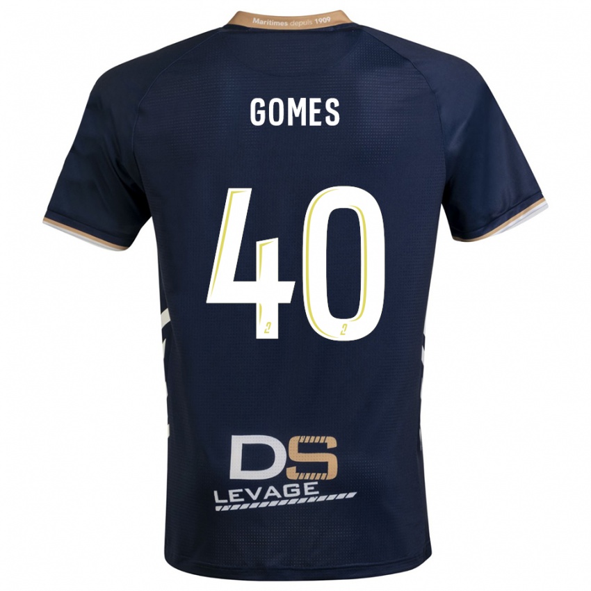 גברים איוון מרטין מוריירה גומס #40 כחול נייבי זהב ג'רזי ביתית 2025/26 חולצה קצרה