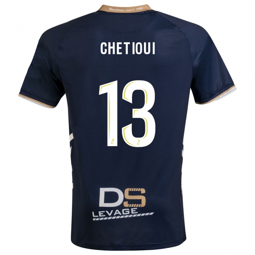 גברים Shain Chetioui #13 כחול נייבי זהב ג'רזי ביתית 2025/26 חולצה קצרה