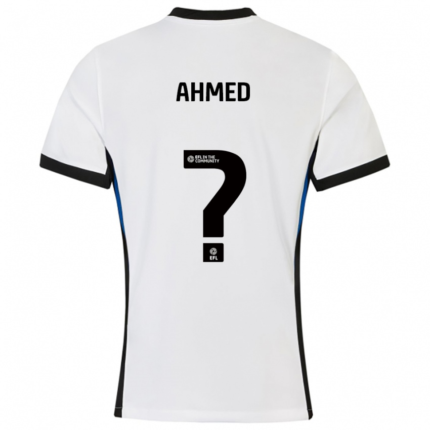 גברים יוסף אחמד #0 לבן כחול הרחק ג'רזי 2025/26 חולצה קצרה