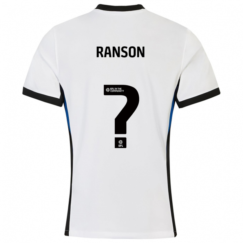 גברים Alex Ranson #0 לבן כחול הרחק ג'רזי 2025/26 חולצה קצרה