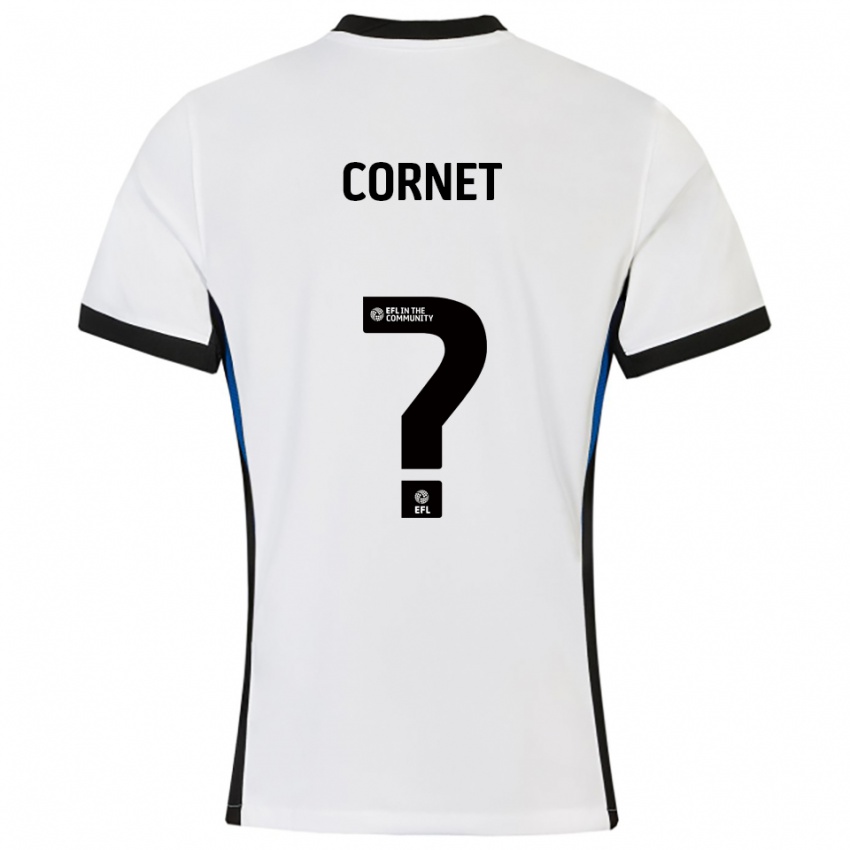 גברים Chelsea Cornet #0 לבן כחול הרחק ג'רזי 2025/26 חולצה קצרה