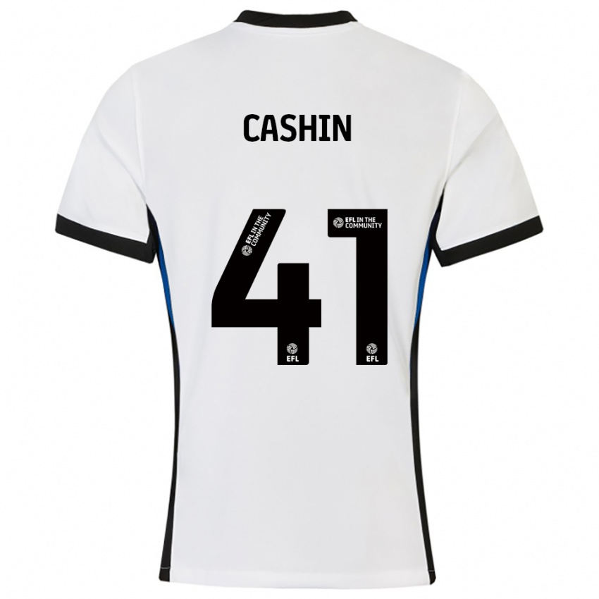 גברים אירן קאשין #41 לבן כחול הרחק ג'רזי 2025/26 חולצה קצרה