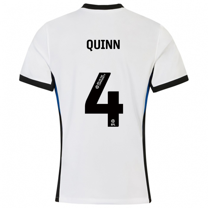 גברים לואיז קווין #4 לבן כחול הרחק ג'רזי 2025/26 חולצה קצרה