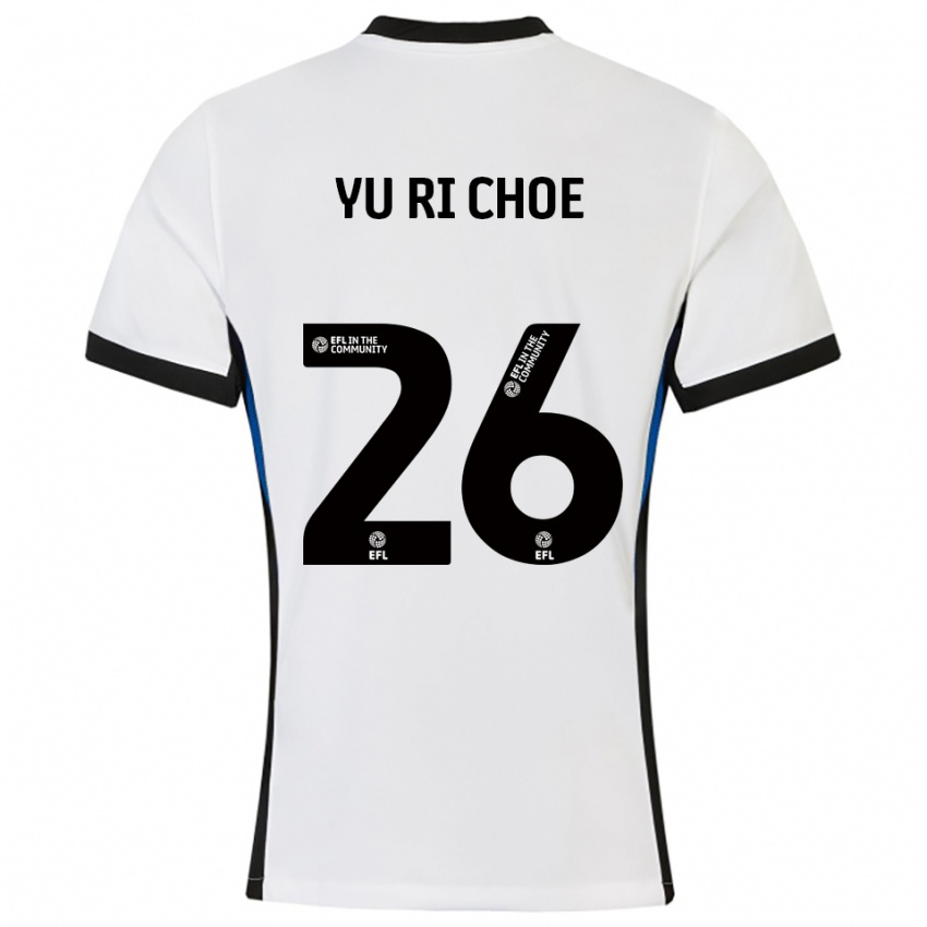 גברים צ'וי יו-רי #26 לבן כחול הרחק ג'רזי 2025/26 חולצה קצרה