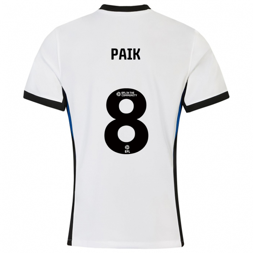 גברים פאיק סאונג-הו #8 לבן כחול הרחק ג'רזי 2025/26 חולצה קצרה