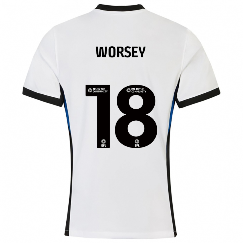 גברים לואן מארי וורסי #18 לבן כחול הרחק ג'רזי 2025/26 חולצה קצרה