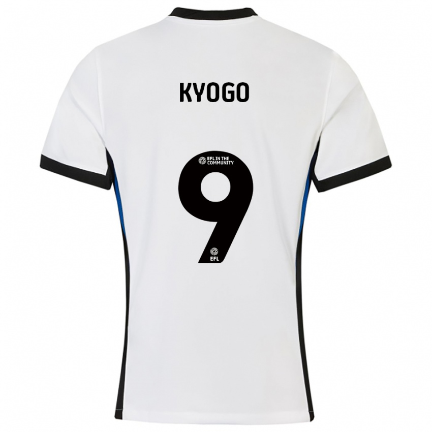 גברים קיוגו פורוהאשי #9 לבן כחול הרחק ג'רזי 2025/26 חולצה קצרה