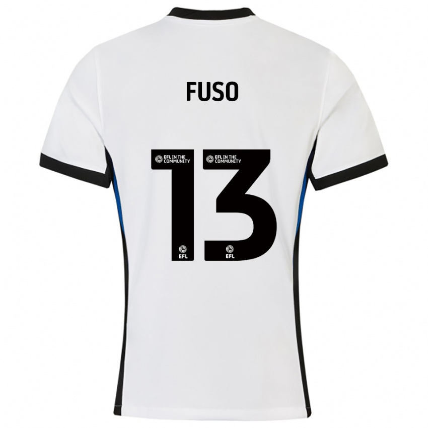 גברים Ivana Fuso #13 לבן כחול הרחק ג'רזי 2025/26 חולצה קצרה