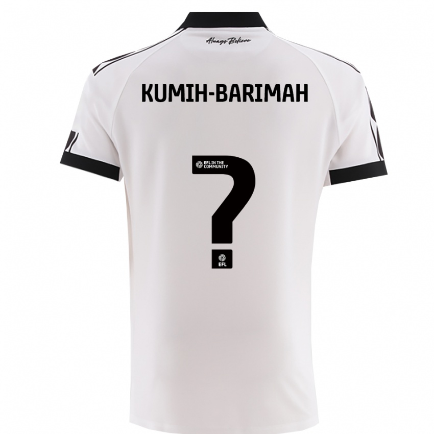 גברים Desmond Kumih-Barimah #0 לבן שחור הרחק ג'רזי 2025/26 חולצה קצרה