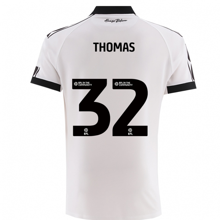 גברים לואיס תומאס #32 לבן שחור הרחק ג'רזי 2025/26 חולצה קצרה