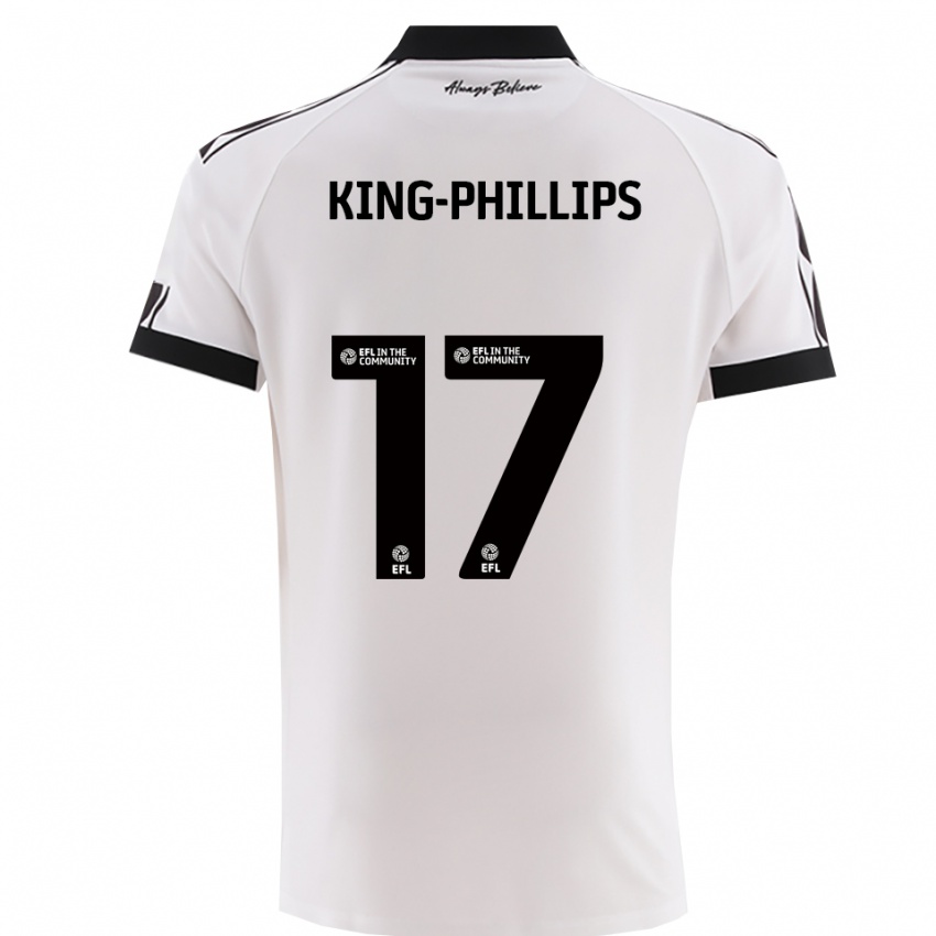 גברים Zac King-Phillips #17 לבן שחור הרחק ג'רזי 2025/26 חולצה קצרה