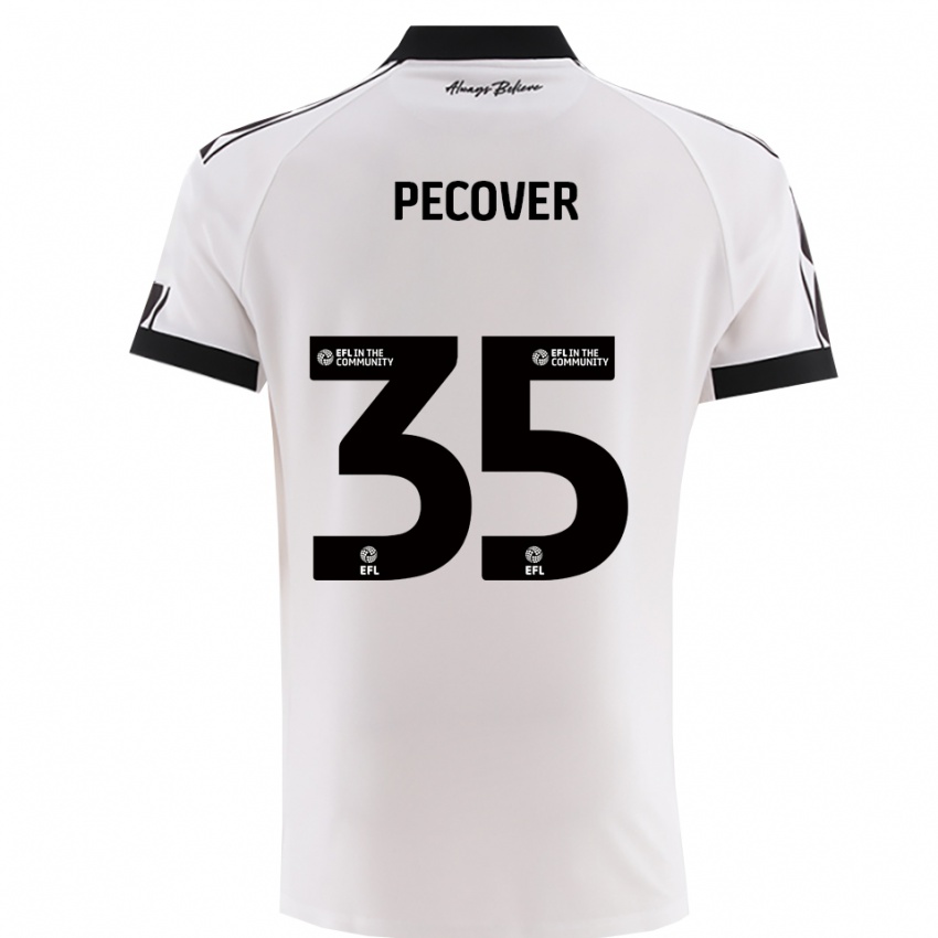 גברים ליאו פקובר #35 לבן שחור הרחק ג'רזי 2025/26 חולצה קצרה