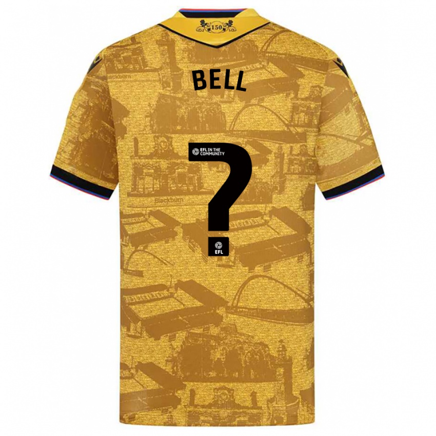 גברים Lewis Bell #0 זהב שחור הרחק ג'רזי 2025/26 חולצה קצרה