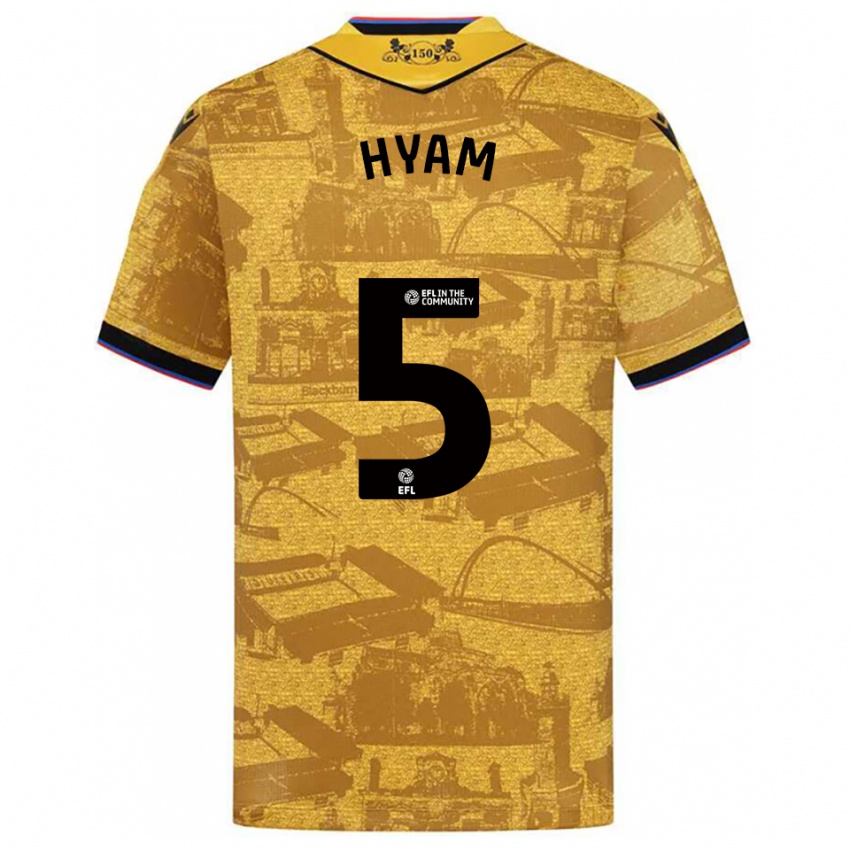 גברים דומיניק הייאם #5 זהב שחור הרחק ג'רזי 2025/26 חולצה קצרה