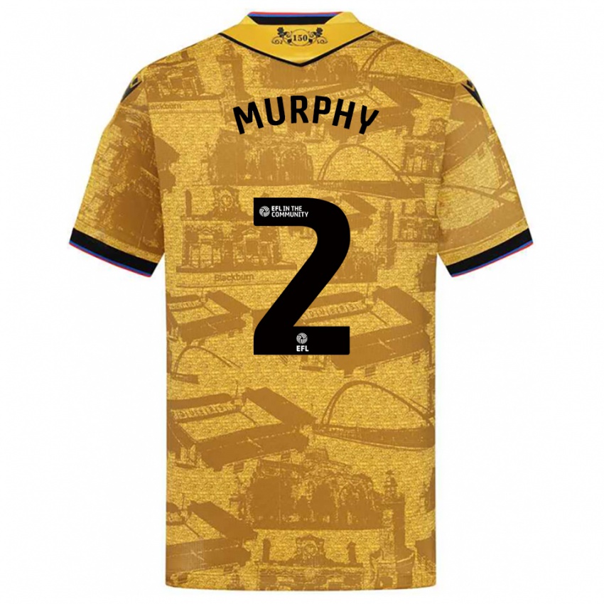 גברים Niamh Murphy #2 זהב שחור הרחק ג'רזי 2025/26 חולצה קצרה