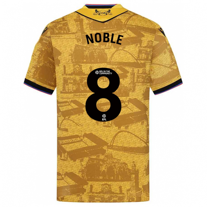 גברים Ellie Noble #8 זהב שחור הרחק ג'רזי 2025/26 חולצה קצרה