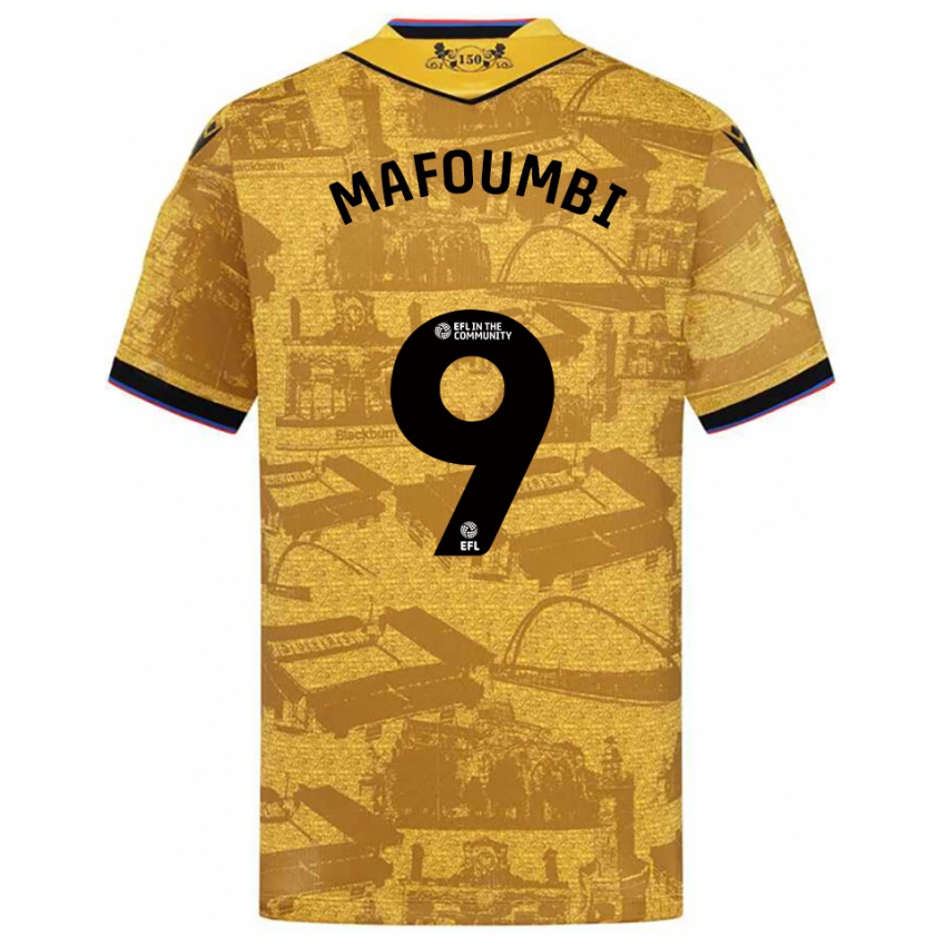 גברים Exaucé Mafoumbi #9 זהב שחור הרחק ג'רזי 2025/26 חולצה קצרה