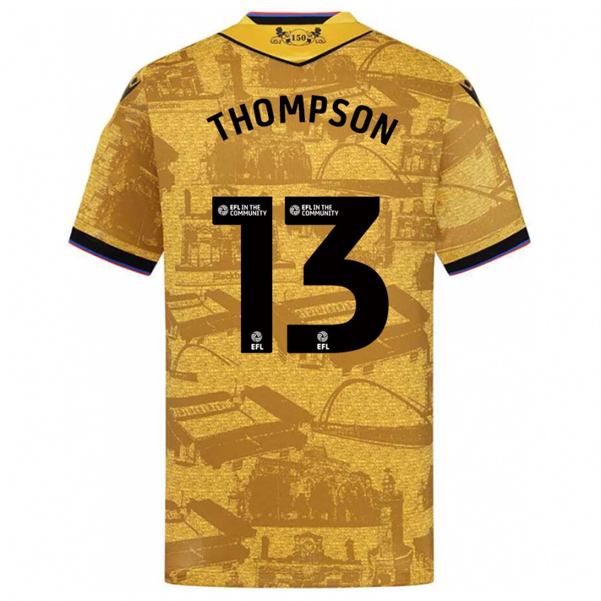 גברים Luke Thompson #13 זהב שחור הרחק ג'רזי 2025/26 חולצה קצרה