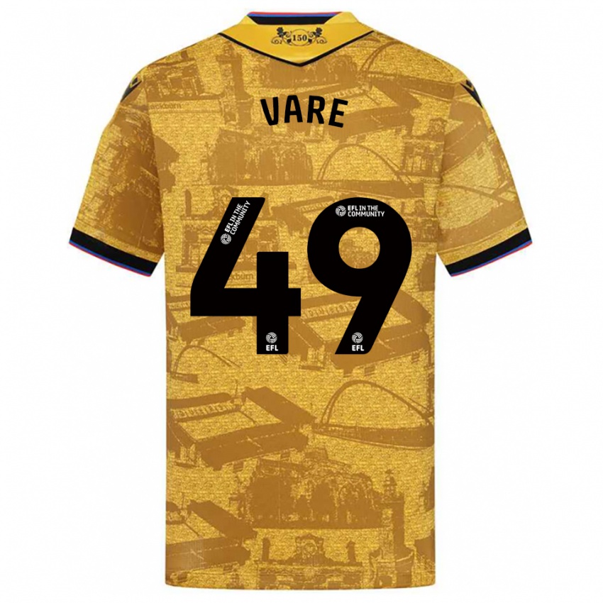 גברים פרנק ואר #49 זהב שחור הרחק ג'רזי 2025/26 חולצה קצרה