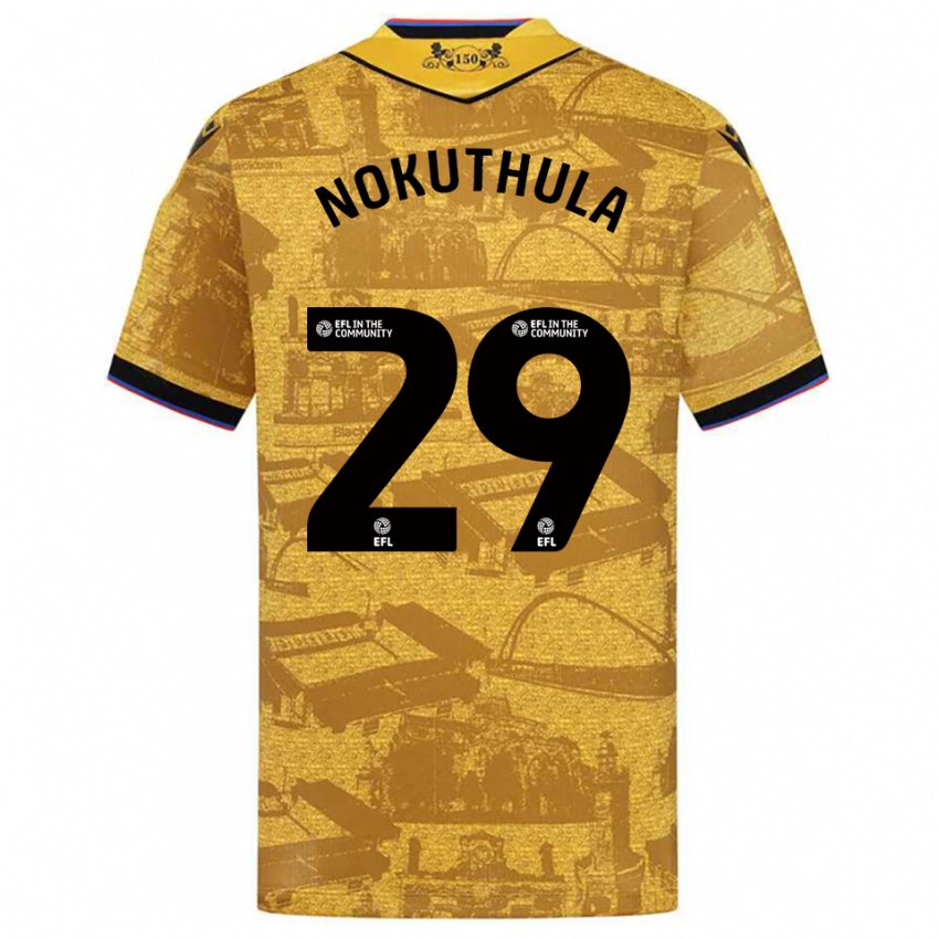 גברים Faith Nokuthula #29 זהב שחור הרחק ג'רזי 2025/26 חולצה קצרה