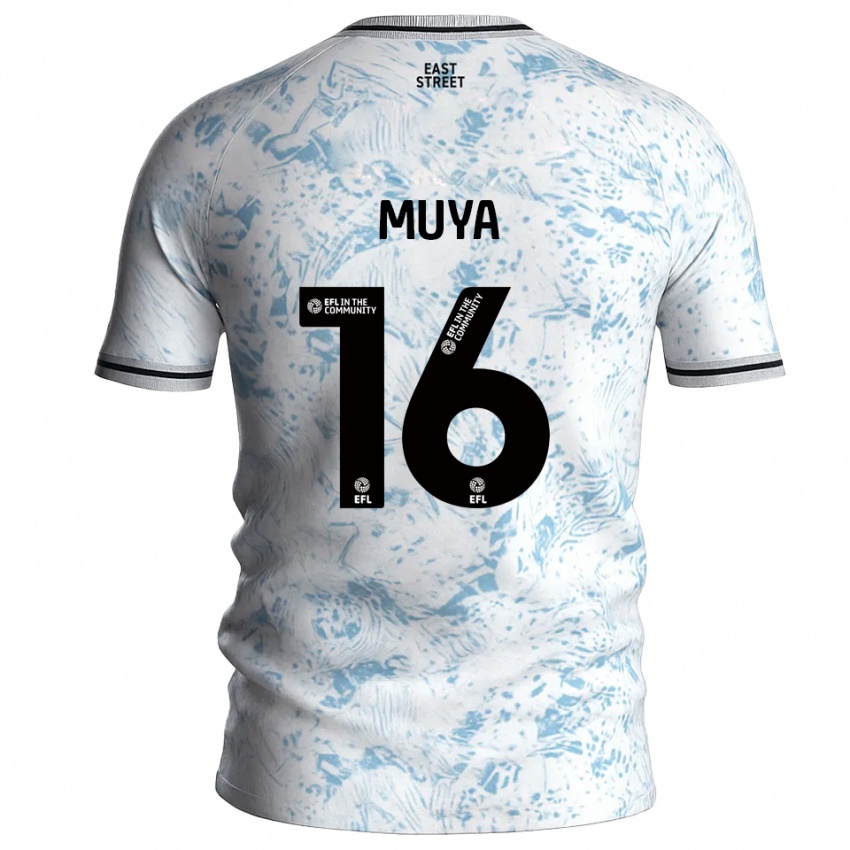 גברים קארין מויה #16 לבן תכלת הרחק ג'רזי 2025/26 חולצה קצרה