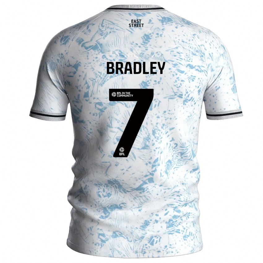 גברים Katie Bradley #7 לבן תכלת הרחק ג'רזי 2025/26 חולצה קצרה