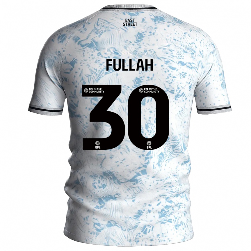 גברים Ibrahim Fullah #30 לבן תכלת הרחק ג'רזי 2025/26 חולצה קצרה