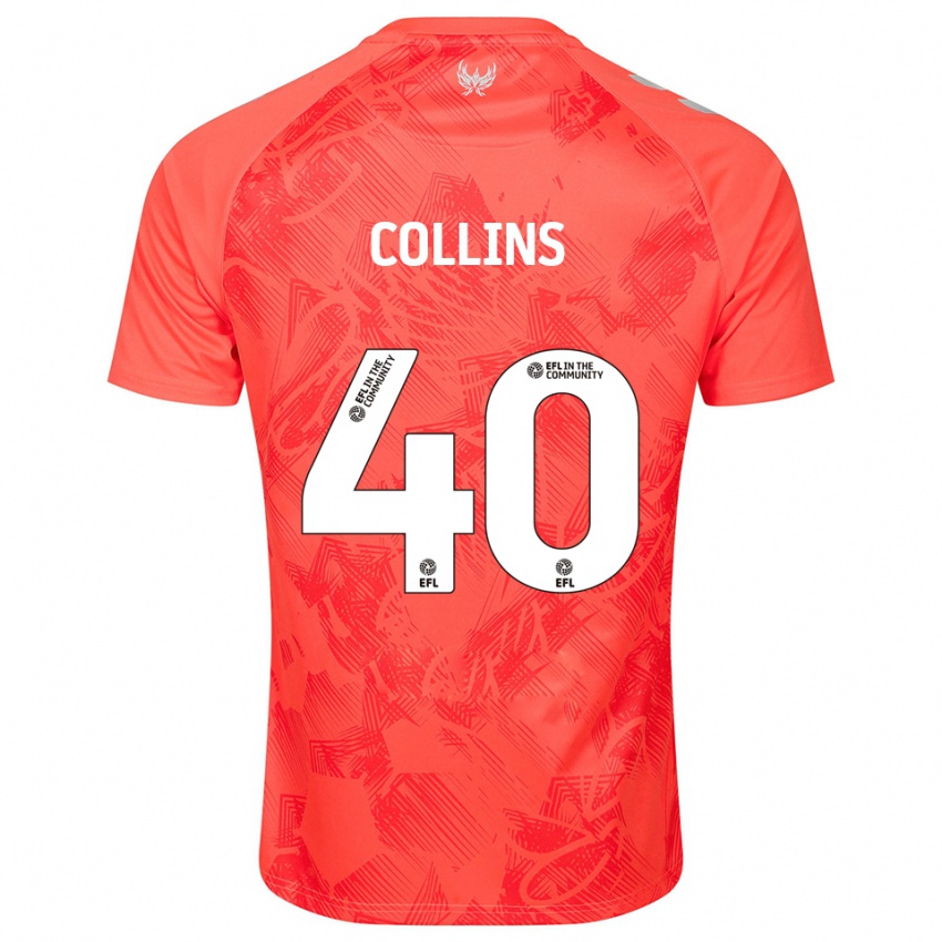 גברים ברדלי קולינס #40 כתום לבן הרחק ג'רזי 2025/26 חולצה קצרה