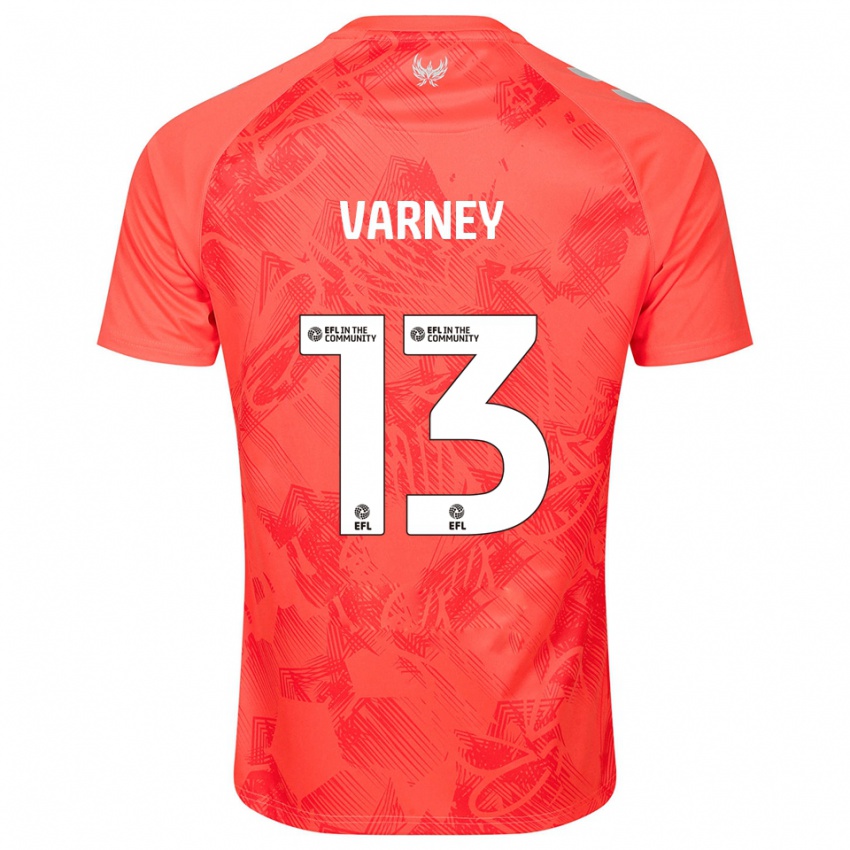 גברים Oscar Varney #13 כתום לבן הרחק ג'רזי 2025/26 חולצה קצרה גברים Oscar Varney #13 כתום לבן הרחק ג'רזי 2025/26 חולצה קצרה