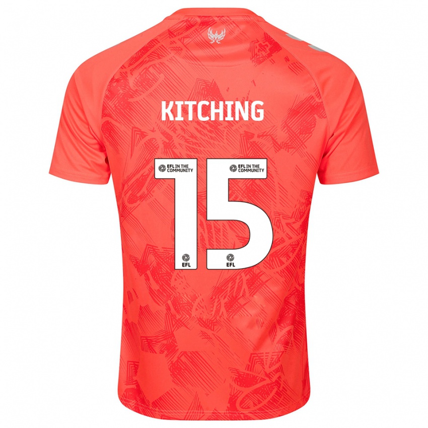 גברים ליאם קיצ'ינג #15 כתום לבן הרחק ג'רזי 2025/26 חולצה קצרה