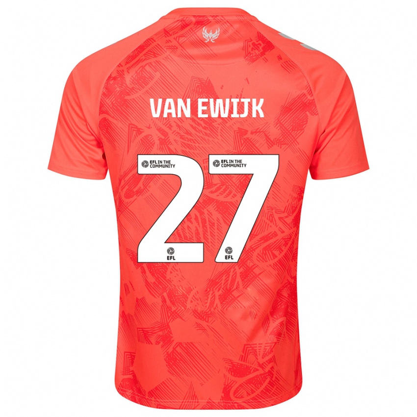 גברים מילאן ואן אווייק #27 כתום לבן הרחק ג'רזי 2025/26 חולצה קצרה