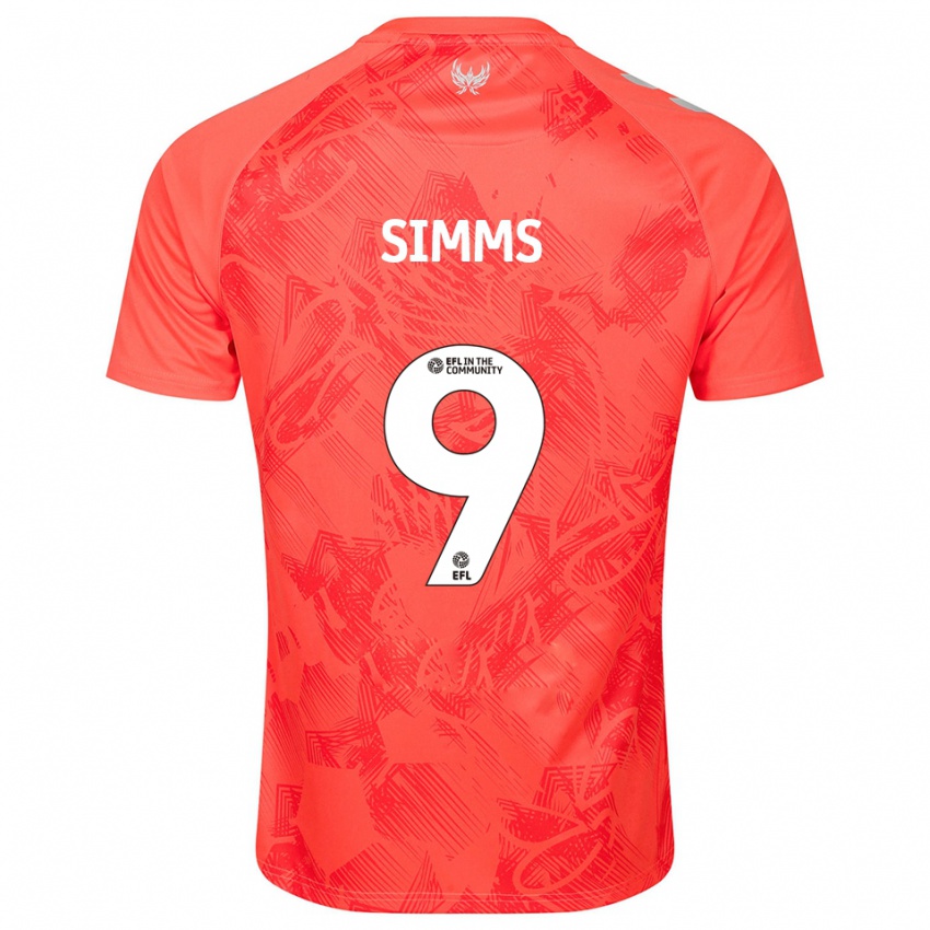 גברים אליס סימס #9 כתום לבן הרחק ג'רזי 2025/26 חולצה קצרה