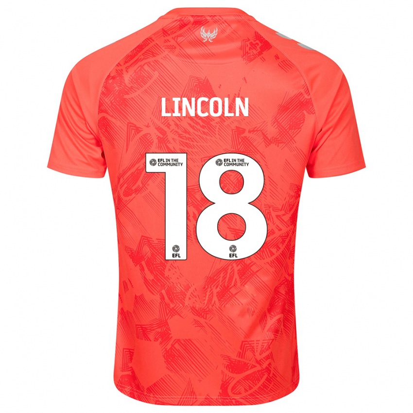 גברים Khavarni Lincoln #18 כתום לבן הרחק ג'רזי 2025/26 חולצה קצרה