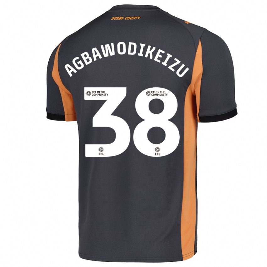גברים Charles Ebuka Agbawodikeizu #38 אפור כתום שחור הרחק ג'רזי 2025/26 חולצה קצרה