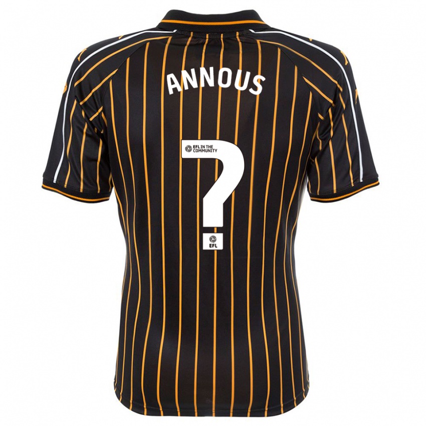 גברים Brandon Annous #0 לבן שחור הרחק ג'רזי 2025/26 חולצה קצרה